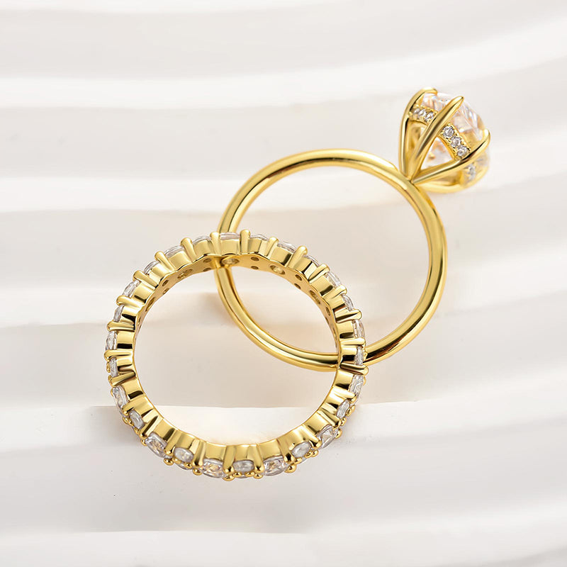 4ct Marquise Sona Diamond Ring | Gold Plated | Aurogem