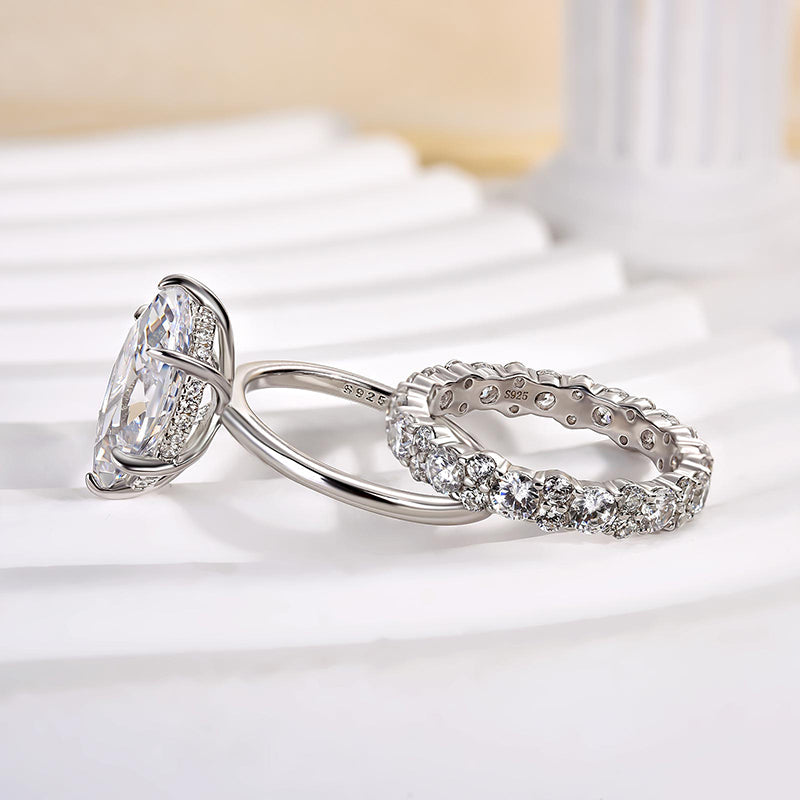 4ct Marquise Sona Diamond Ring | Gold Plated | Aurogem