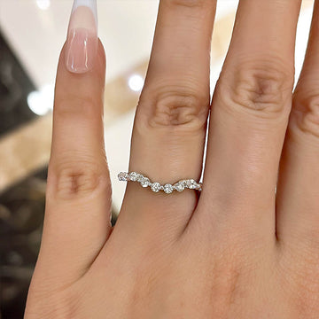 1.5Ct Mixed Cut Diamond Band 925 Silver White Gold