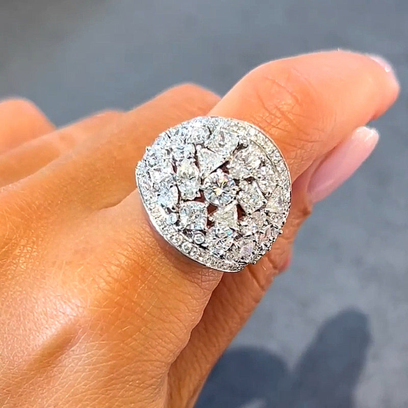 8.0Ct Mixed Cut Simulated Diamond Eternity Band